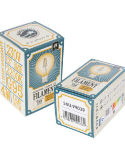 GloboStar® 99039 LED Long Filament Bulb E27 G95 Globe 4W 350lm 360° AC 220-240V IP20 D9.5 x H13.5cm Ultra Θερμό Λευκό 2200K με Μελί Γυαλί – Dimmable – 3 Years Warranty