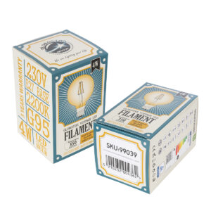 GloboStar® 99039 LED Long Filament Bulb E27 G95 Globe 4W 350lm 360° AC 220-240V IP20 D9.5 x H13.5cm Ultra Θερμό Λευκό 2200K με Μελί Γυαλί – Dimmable – 3 Years Warranty