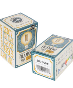 GloboStar® 99041 LED Long Filament Bulb E27 G95 Globe 12W 1080lm 360° AC 220-240V IP20 D9.5 x H13.5cm Ultra Θερμό Λευκό 2200K με Μελί Γυαλί – Dimmable – 3 Years Warranty