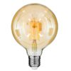 GloboStar® 99044 Λάμπα E27 G125 Γλόμπος LED LONG FILAMENT 12W 1260 lm 320° AC 85-265V Edison Retro με Μελί Γυαλί Ultra Θερμό Λευκό 2200 K Dimmable