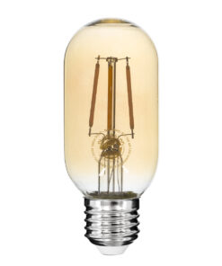 GloboStar® 99048 Λάμπα LED Long Filament E27 T45 Σωλήνας 4W 350lm 360° AC 220-240V IP20 Φ4.5 x Υ11cm Ultra Θερμό Λευκό 2200K με Μελί Γυαλί – Dimmable – 3 Years Warranty