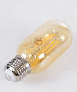 GloboStar® 99048 Λάμπα LED Long Filament E27 T45 Σωλήνας 4W 350lm 360° AC 220-240V IP20 Φ4.5 x Υ11cm Ultra Θερμό Λευκό 2200K με Μελί Γυαλί – Dimmable – 3 Years Warranty