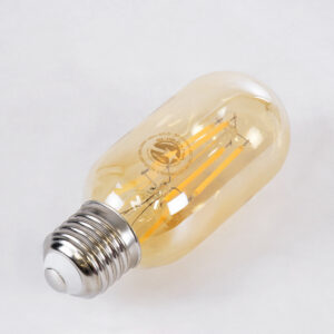 GloboStar® 99048 Λάμπα LED Long Filament E27 T45 Σωλήνας 4W 350lm 360° AC 220-240V IP20 Φ4.5 x Υ11cm Ultra Θερμό Λευκό 2200K με Μελί Γυαλί – Dimmable – 3 Years Warranty