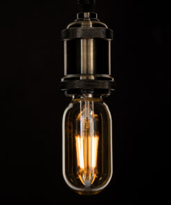 GloboStar® 99048 Λάμπα LED Long Filament E27 T45 Σωλήνας 4W 350lm 360° AC 220-240V IP20 Φ4.5 x Υ11cm Ultra Θερμό Λευκό 2200K με Μελί Γυαλί – Dimmable – 3 Years Warranty