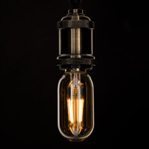 GloboStar® 99048 Λάμπα LED Long Filament E27 T45 Σωλήνας 4W 350lm 360° AC 220-240V IP20 Φ4.5 x Υ11cm Ultra Θερμό Λευκό 2200K με Μελί Γυαλί – Dimmable – 3 Years Warranty