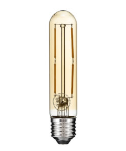 GloboStar® 99049 Λάμπα LED Long Filament E27 T30 Σωλήνας 4W 350lm 360° AC 220-240V IP20 Φ3 x Υ13.5cm Ultra Θερμό Λευκό 2200K με Μελί Γυαλί – Dimmable – 3 Years Warranty