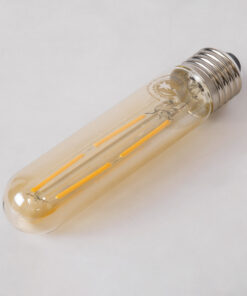 GloboStar® 99049 Λάμπα LED Long Filament E27 T30 Σωλήνας 4W 350lm 360° AC 220-240V IP20 Φ3 x Υ13.5cm Ultra Θερμό Λευκό 2200K με Μελί Γυαλί – Dimmable – 3 Years Warranty