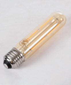 GloboStar® 99049 Λάμπα LED Long Filament E27 T30 Σωλήνας 4W 350lm 360° AC 220-240V IP20 Φ3 x Υ13.5cm Ultra Θερμό Λευκό 2200K με Μελί Γυαλί – Dimmable – 3 Years Warranty