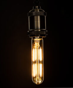 GloboStar® 99049 Λάμπα LED Long Filament E27 T30 Σωλήνας 4W 350lm 360° AC 220-240V IP20 Φ3 x Υ13.5cm Ultra Θερμό Λευκό 2200K με Μελί Γυαλί – Dimmable – 3 Years Warranty