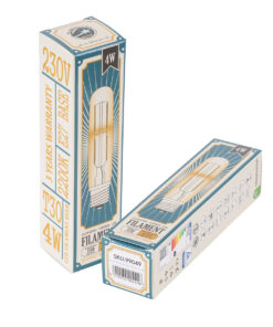 GloboStar® 99049 Λάμπα LED Long Filament E27 T30 Σωλήνας 4W 350lm 360° AC 220-240V IP20 Φ3 x Υ13.5cm Ultra Θερμό Λευκό 2200K με Μελί Γυαλί – Dimmable – 3 Years Warranty