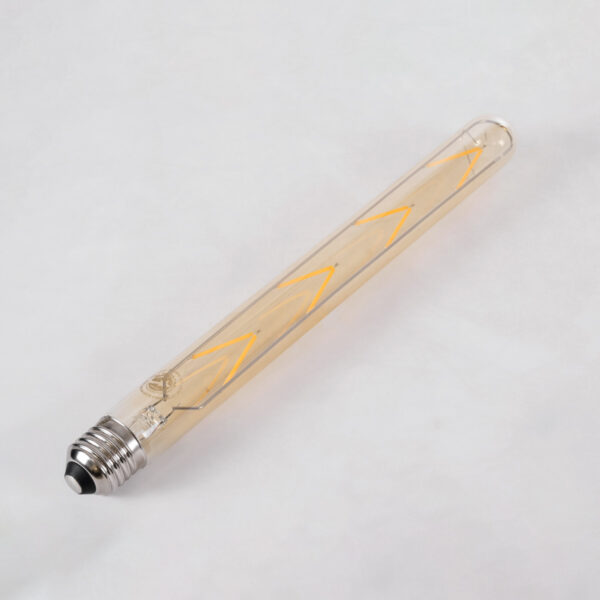 GloboStar® 99050 Λάμπα LED Long Filament E27 T30 Σωλήνας 8W 720lm 360° AC 220-240V IP20 Φ3 x Υ30cm Ultra Θερμό Λευκό 2200K με Μελί Γυαλί – Dimmable – 3 Years Warranty