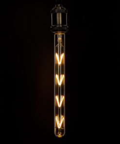 GloboStar® 99050 Λάμπα LED Long Filament E27 T30 Σωλήνας 8W 720lm 360° AC 220-240V IP20 Φ3 x Υ30cm Ultra Θερμό Λευκό 2200K με Μελί Γυαλί – Dimmable – 3 Years Warranty