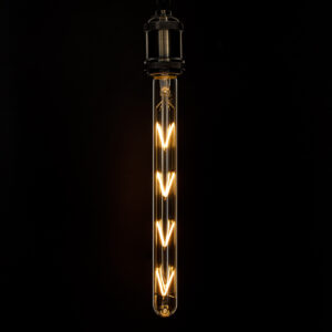 GloboStar® 99050 Λάμπα LED Long Filament E27 T30 Σωλήνας 8W 720lm 360° AC 220-240V IP20 Φ3 x Υ30cm Ultra Θερμό Λευκό 2200K με Μελί Γυαλί – Dimmable – 3 Years Warranty