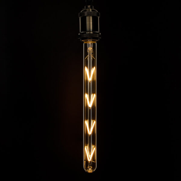 GloboStar® 99050 Λάμπα LED Long Filament E27 T30 Σωλήνας 8W 720lm 360° AC 220-240V IP20 Φ3 x Υ30cm Ultra Θερμό Λευκό 2200K με Μελί Γυαλί – Dimmable – 3 Years Warranty