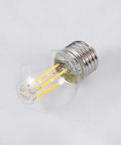GloboStar® 99052 Λάμπα LED Long Filament E27 G45 Γλομπάκι 6W 660lm 360° AC 220-240V IP20 Φ4.5 x Υ7.5cm Φυσικό Λευκό 4000K με Διάφανο Γυαλί – Dimmable – 3 Years Warranty
