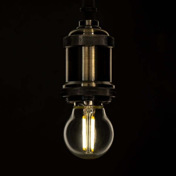 GloboStar® 99052 Λάμπα LED Long Filament E27 G45 Γλομπάκι 6W 660lm 360° AC 220-240V IP20 Φ4.5 x Υ7.5cm Φυσικό Λευκό 4000K με Διάφανο Γυαλί – Dimmable – 3 Years Warranty