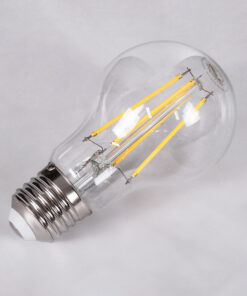 GloboStar® 99053 Λάμπα LED Long Filament E27 A60 Γλόμπος 10W 1100lm 360° AC 220-240V IP20 Φ6 x Υ10.5cm Φυσικό Λευκό 4000K με Διάφανο Γυαλί – Dimmable – 3 Χρόνια Εγγύηση