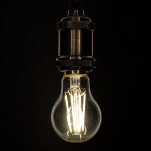 GloboStar® 99053 Λάμπα LED Long Filament E27 A60 Γλόμπος 10W 1100lm 360° AC 220-240V IP20 Φ6 x Υ10.5cm Φυσικό Λευκό 4000K με Διάφανο Γυαλί – Dimmable – 3 Χρόνια Εγγύηση