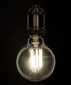 GloboStar® 99054 Λάμπα LED Long Filament E27 G95 Γλόμπος 12W 1320lm 360° AC 220-240V IP20 Φ9.5 x Υ13.5cm Φυσικό Λευκό 4000K με Διάφανο Γυαλί – Dimmable – 3 Years Warranty