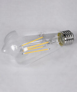 GloboStar® 99056 Λάμπα LED Long Filament E27 ST64 Αχλάδι 10W 1100lm 360° AC 220-240V IP20 Φ6.4 x Υ14cm Φυσικό Λευκό 4000K με Διάφανο Γυαλί – Dimmable – 3 Years Warranty