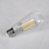 GloboStar® 99056 Λάμπα LED Long Filament E27 ST64 Αχλάδι 10W 1100lm 360° AC 220-240V IP20 Φ6.4 x Υ14cm Φυσικό Λευκό 4000K με Διάφανο Γυαλί – Dimmable – 3 Years Warranty