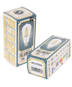 GloboStar® 99056 Λάμπα LED Long Filament E27 ST64 Αχλάδι 10W 1100lm 360° AC 220-240V IP20 Φ6.4 x Υ14cm Φυσικό Λευκό 4000K με Διάφανο Γυαλί – Dimmable – 3 Years Warranty