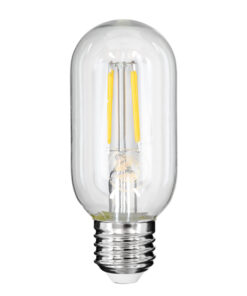 GloboStar® 99057 Λάμπα LED Long Filament E27 T45 Σωλήνας 4W 440lm 360° AC 220-240V IP20 Φ4.5 x Υ11cm Φυσικό Λευκό 4000K με Διάφανο Γυαλί – Dimmable – 3 Years Warranty