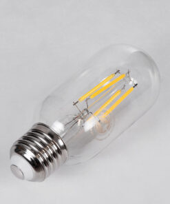 GloboStar® 99057 Λάμπα LED Long Filament E27 T45 Σωλήνας 4W 440lm 360° AC 220-240V IP20 Φ4.5 x Υ11cm Φυσικό Λευκό 4000K με Διάφανο Γυαλί – Dimmable – 3 Years Warranty