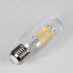 GloboStar® 99057 Λάμπα LED Long Filament E27 T45 Σωλήνας 4W 440lm 360° AC 220-240V IP20 Φ4.5 x Υ11cm Φυσικό Λευκό 4000K με Διάφανο Γυαλί – Dimmable – 3 Years Warranty