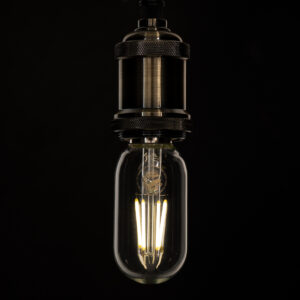 GloboStar® 99057 Λάμπα LED Long Filament E27 T45 Σωλήνας 4W 440lm 360° AC 220-240V IP20 Φ4.5 x Υ11cm Φυσικό Λευκό 4000K με Διάφανο Γυαλί – Dimmable – 3 Years Warranty