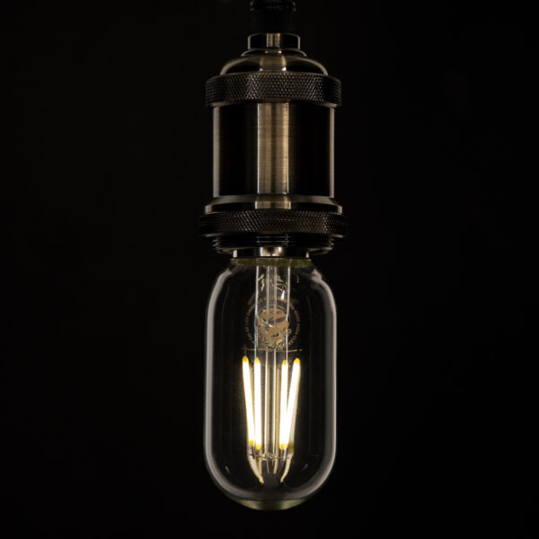 GloboStar® 99057 Λάμπα LED Long Filament E27 T45 Σωλήνας 4W 440lm 360° AC 220-240V IP20 Φ4.5 x Υ11cm Φυσικό Λευκό 4000K με Διάφανο Γυαλί – Dimmable – 3 Years Warranty