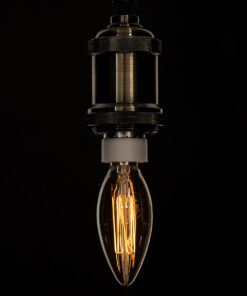 GloboStar® 99058 Λάμπα LED Ultra Thin Soft S Spiral Filament E14 C35 Κεράκι 2W 140lm 360° AC 220-240V IP20 Φ3.5 x Υ10.5cm Ultra Θερμό Λευκό 2200K με Μελί Γυαλί – Dimmable – 3 Years Warranty