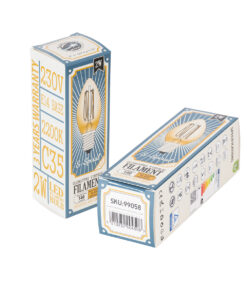 GloboStar® 99058 Λάμπα LED Ultra Thin Soft S Spiral Filament E14 C35 Κεράκι 2W 140lm 360° AC 220-240V IP20 Φ3.5 x Υ10.5cm Ultra Θερμό Λευκό 2200K με Μελί Γυαλί – Dimmable – 3 Years Warranty