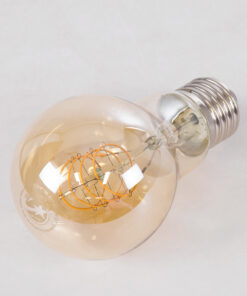 GloboStar® 99059 Λάμπα LED Ultra Thin Soft S Spiral Filament E27 A60 Γλόμπος 4W 280lm 360° AC 220-240V IP20 Φ6 x Υ10.5cm Ultra Θερμό Λευκό 2200K με Μελί Γυαλί – Dimmable – 3 Years Warranty