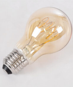 GloboStar® 99059 Λάμπα LED Ultra Thin Soft S Spiral Filament E27 A60 Γλόμπος 4W 280lm 360° AC 220-240V IP20 Φ6 x Υ10.5cm Ultra Θερμό Λευκό 2200K με Μελί Γυαλί – Dimmable – 3 Years Warranty