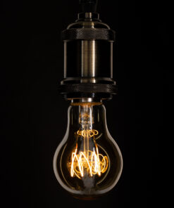 GloboStar® 99059 Λάμπα LED Ultra Thin Soft S Spiral Filament E27 A60 Γλόμπος 4W 280lm 360° AC 220-240V IP20 Φ6 x Υ10.5cm Ultra Θερμό Λευκό 2200K με Μελί Γυαλί – Dimmable – 3 Years Warranty