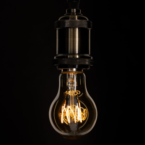 GloboStar® 99059 Λάμπα LED Ultra Thin Soft S Spiral Filament E27 A60 Γλόμπος 4W 280lm 360° AC 220-240V IP20 Φ6 x Υ10.5cm Ultra Θερμό Λευκό 2200K με Μελί Γυαλί – Dimmable – 3 Years Warranty