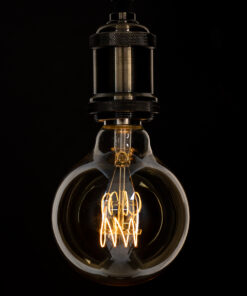 GloboStar® 99060 Λάμπα LED Ultra Thin Soft S Spiral Filament E27 G95 Γλόμπος 4W 280lm 360° AC 220-240V IP20 Φ9.5 x Υ13.5cm Ultra Θερμό Λευκό 2200K με Μελί Γυαλί – Dimmable – 3 Years Warranty