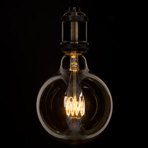 GloboStar® 99081 Λάμπα LED Ultra Thin Soft S Spiral Filament E27 G125 Γλόμπος 4W 280lm 360° AC 220-240V IP20 Φ12.5 x Υ18cm Ultra Θερμό Λευκό 2200K με Μελί Γυαλί – Dimmable – 3 Years Warranty