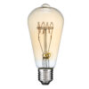 GloboStar® 99082 Λάμπα LED Ultra Thin Soft S Spiral Filament E27 ST64 Αχλάδι 4W 280lm 360° AC 220-240V IP20 Φ6.4 x Υ14cm Ultra Θερμό Λευκό 2200K με Μελί Γυαλί – Dimmable – 3 Years Warranty