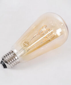 GloboStar® 99082 Λάμπα LED Ultra Thin Soft S Spiral Filament E27 ST64 Αχλάδι 4W 280lm 360° AC 220-240V IP20 Φ6.4 x Υ14cm Ultra Θερμό Λευκό 2200K με Μελί Γυαλί – Dimmable – 3 Years Warranty