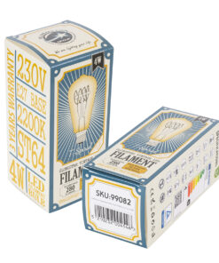 GloboStar® 99082 Λάμπα LED Ultra Thin Soft S Spiral Filament E27 ST64 Αχλάδι 4W 280lm 360° AC 220-240V IP20 Φ6.4 x Υ14cm Ultra Θερμό Λευκό 2200K με Μελί Γυαλί – Dimmable – 3 Years Warranty