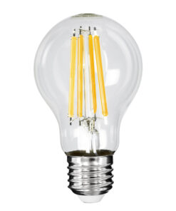 GloboStar® 99083 Λάμπα LED Long Filament E27 A60 Γλόμπος 4W 840lm 360° AC 220-240V IP20 Φ6 x Υ11cm Θερμό Λευκό 2700K με Διάφανο Γυαλί – Pro Series 210lm/W – A Ενεργειακή Κλάση – 3 Χρόνια Εγγύηση