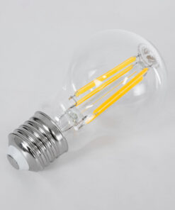 GloboStar® 99083 Λάμπα LED Long Filament E27 A60 Γλόμπος 4W 840lm 360° AC 220-240V IP20 Φ6 x Υ11cm Θερμό Λευκό 2700K με Διάφανο Γυαλί – Pro Series 210lm/W – A Ενεργειακή Κλάση – 3 Χρόνια Εγγύηση