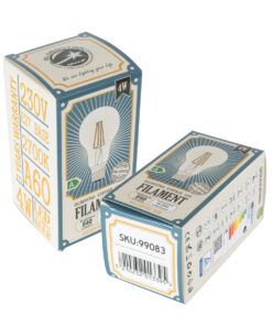 GloboStar® 99083 Λάμπα LED Long Filament E27 A60 Γλόμπος 4W 840lm 360° AC 220-240V IP20 Φ6 x Υ11cm Θερμό Λευκό 2700K με Διάφανο Γυαλί – Pro Series 210lm/W – A Ενεργειακή Κλάση – 3 Χρόνια Εγγύηση