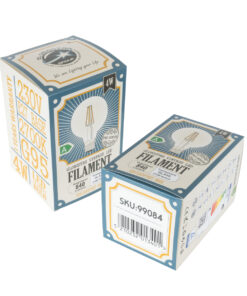 GloboStar® 99084 Λάμπα LED Long Filament E27 G95 Γλόμπος 4W 840lm 360° AC 220-240V IP20 Φ9.5 x Υ13.8cm Θερμό Λευκό 2700K με Διάφανο Γυαλί – Pro Series 210lm/W – A Ενεργειακή Κλάση – 3 Χρόνια Εγγύηση