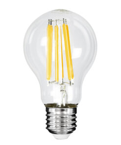 GloboStar® 99087 Λάμπα LED Long Filament E27 A60 Γλόμπος 7W 1470lm 360° AC 220-240V IP20 Φ6 x Υ11cm Θερμό Λευκό 2700K με Διάφανο Γυαλί – Pro Series 210lm/W – A Ενεργειακή Κλάση – 3 Χρόνια Εγγύηση