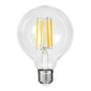 GloboStar® 99088 Λάμπα LED Long Filament E27 G95 Γλόμπος 7W 1470lm 360° AC 220-240V IP20 Φ9.5 x Υ13.8cm Θερμό Λευκό 2700K με Διάφανο Γυαλί – Pro Series 210lm/W – A Ενεργειακή Κλάση – 3 Χρόνια Εγγύηση