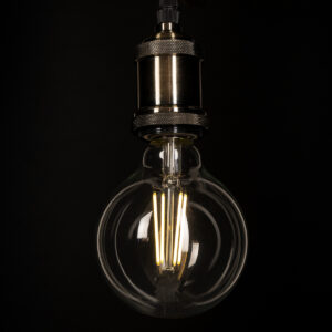 GloboStar® 99092 Λάμπα LED Long Filament E27 G95 Γλόμπος 4W 840lm 360° AC 220-240V IP20 Φ9.5 x Υ13.8cm Φυσικό Λευκό 4000K με Διάφανο Γυαλί – Pro Series 210lm/W – A Ενεργειακή Κλάση – 3 Χρόνια Εγγύηση