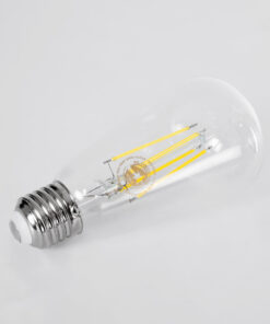 GloboStar® 99094 Λάμπα LED Long Filament E27 ST64 Αχλάδι 4W 840lm 360° AC 220-240V IP20 Φ6.4 x Υ14.5cm Φυσικό Λευκό 4000K με Διάφανο Γυαλί – Pro Series 210lm/W – A Ενεργειακή Κλάση – 3 Χρόνια Εγγύηση